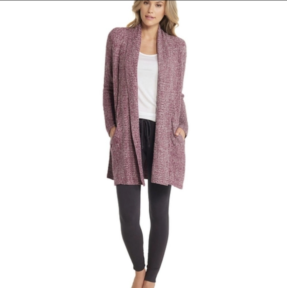 XL BAREFOOT DREAMS Montecito Knit Ribbed Long Draped Sweater - Picture 3 of 13